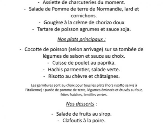 Notre ardoise de la semaine