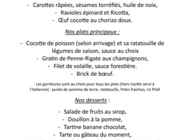 L'ardoise hebdomadaire
