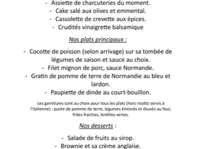 Notre ardoise pour cette semaine