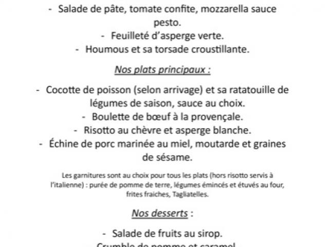 Notre ardoise de la semaine