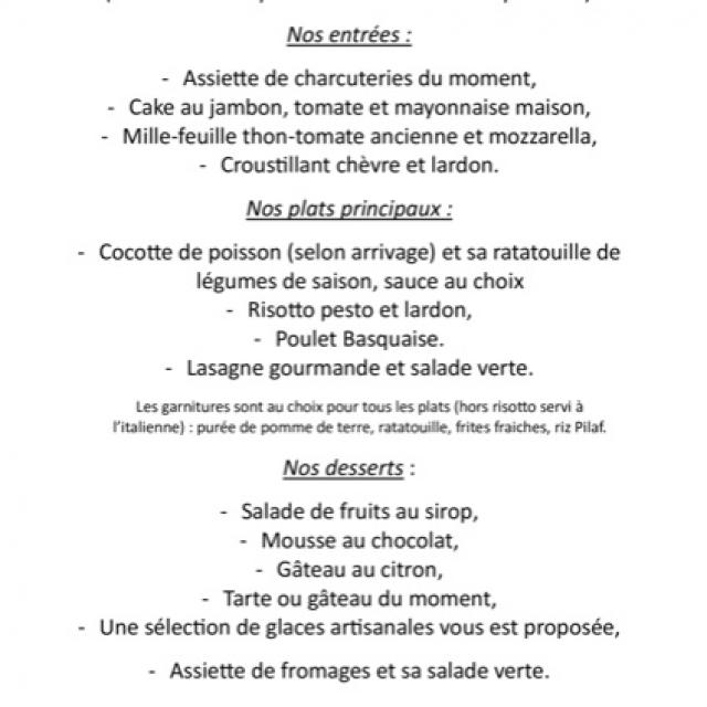 Notre ardoise pour cette semaine