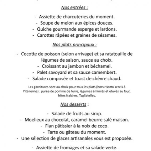 Notre ardoise comme d'habitude