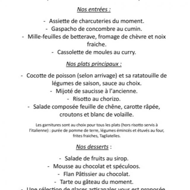Notre ardoise de la semaine