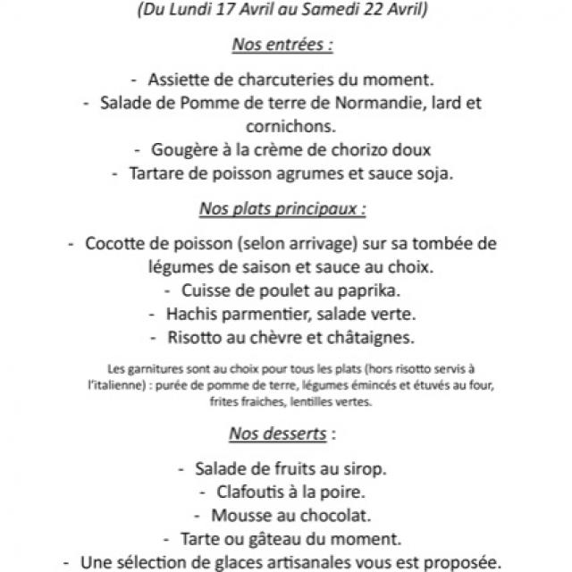 Notre ardoise de la semaine